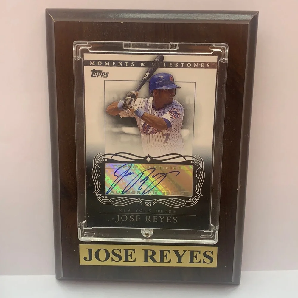 2007 Topps Moments and Milestones Jose Reyes Auto Plaque (MISC7)